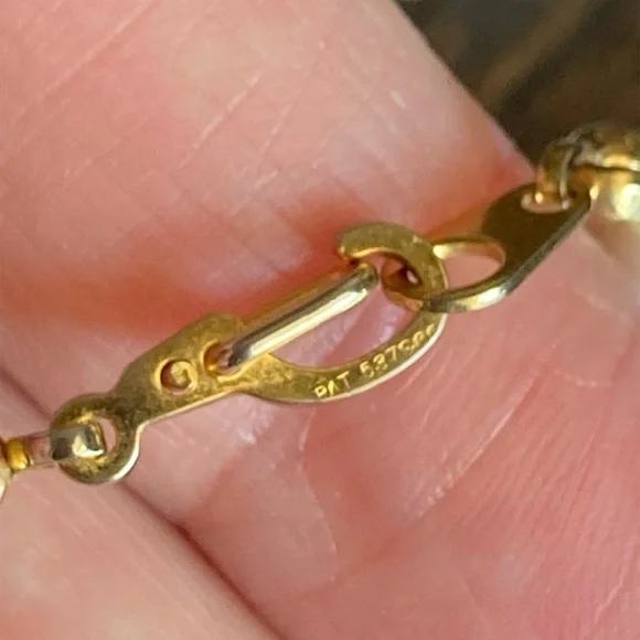 Vintage Cloisonné Pendant on Twisted Faux Pearl Necklace Pale Pink Floral - Picture 10 of 14